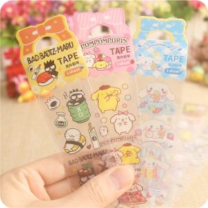 Sanrio Creative PET Sequin Stickers Cartoon Tape Big Ear Pudding Dog Stickers DIY Scrapbooking Tape Sticker Pack