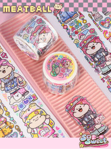 Meatball Sweet Cool เด็กผู้หญิง Adhesive Tape Cute Mermaid New Travel Series เอสเทิร์ปพันรอบตัว เอสเทิร์ปสำหรับการ์ด กระดาษโน้ต บล็อก