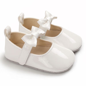 Baby Girls Shoes Bowknot Princess Dress Shoes PU Anti-slip Soft Sole Infant First Walkers Newborn Crib Baby Shoes
