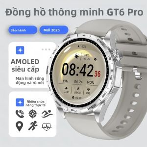 Đồng Hồ Thông Minh New Watch 6 Pro Dành Cho Nam Màn Hình AMOLED HD 1.5 Inch GPS Đo Độ Cao Áp Suất Chống Nước IP68 Gọi Bluetooth Theo Dõi Thể Thao Ngoài Trời