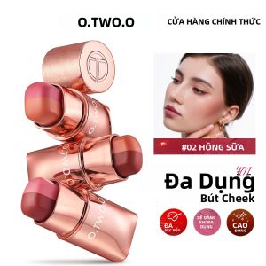 Son Môi Dạng Thỏi O.TWO.O 3 Trong 1 - Kem Nhẹ Lâu Trôi Đa Năng Dùng Được Cho Má Và Môi Dưỡng Ẩm Trang Điểm Bổ Dưỡng