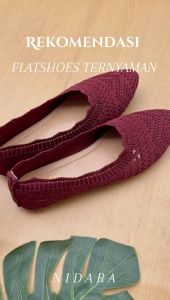 SEPATU FLATSHOES WANITA SEPATU BALET RAJUT IMPORT