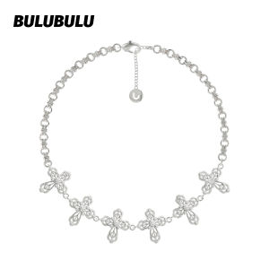 BULUBULU | Original Design Hollow Lace Cross Necklace