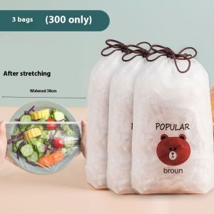 JIULONGZHAO ฝาครอบถนอมอาหารชุดพลาสติกห่ออาหารวัสดุโพลีเอทิลีนเกรดอาหารแบบใช้แล้วทิ้ง