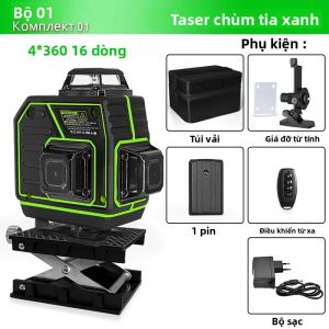Máy Chiếu Tia Laser Xanh Clubiona 4D 16 Tia Với Điều Khiển Từ Xa Và Chế Độ Xung Tia Laser Dọc & Ngang Mạnh Mẽ Dành Cho Sử Dụng Chuyên Nghiệp