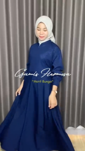 Hermosa - Gamis Emboss Bunga Wolfis Premium Umbrella 4m