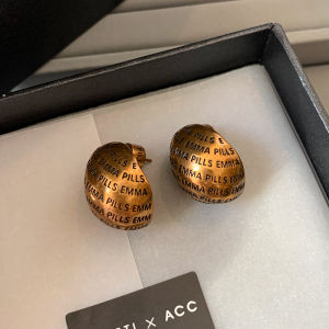 CAFFTI | Vintage Elegant Round Letter Design Earrings