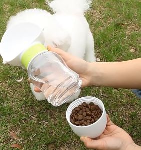 Bình đựng nước và thức ăn đi dạo cho Chó Mèo hình dấu chân - Hara Pet Store