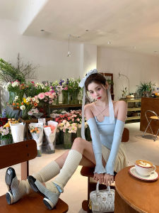 ชุดเต้นบัลเลต์น้ำหนักเบาพร้อมโซ่ไข่มุกแบบไม่สมมาตร ชุดกระโปรงยาวยางยืด แขนยาว ทรงเข้ารูป ผ้าผสมโพลีเอสเตอร์และ Viscose