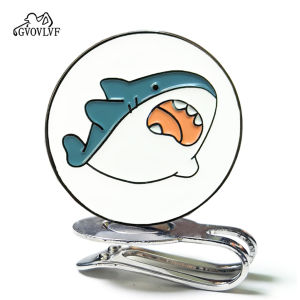 Golf Markers With Magnetic Hat Clips Featuring Shark Patterns Gifts For Both Male And Female Golfers And Unique Golf Accessorie