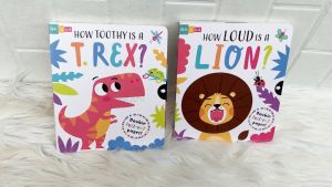 Buku Slide T-Rex & Lion: Buku Interaktif Edukasi Anak