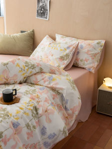 Fresh Floral Pure Cotton Bedding Set Country Style Printed Bed Sheet Cover Three Four Piece Home Use Bedding Cotton Fabric