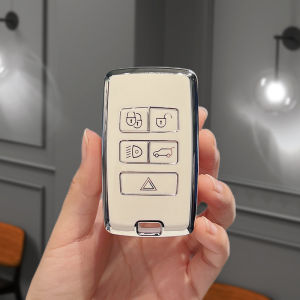 5 Buttons TPU Remote Car Key Fob Shell Cover for Land Rover Range Rover Sport Evoque 2018 2019 2020 2021 2022 Auto Smart Case
