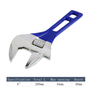 Multi-function Short Handle Adjustable Wrench Universal Spanner Large Open Wrench Repair Hand Tool For Water Pipe Screw Bathroom