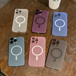 Frosted transparent magsafe Phone Case For iPhone 15 14 13 12 11promax High quality protection PC hard case 13 14promax All cover anti drop case 6 Colors simple style