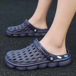 VMAL Bãi Biển Mùa Hè Dép Dép Dép Giản Dị Dép Đi Trong Nhà Nhanh Chóng Khô Lỗ Guốc Vài Vườn Giày Dép Cho Nam Giới Lớn Kích Thước 38-49