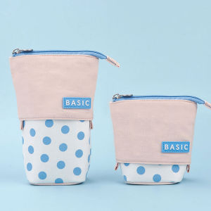 Creative Retractable canvas pencil case cat school Pencil cases Multifunctional stationery bag pen holder
