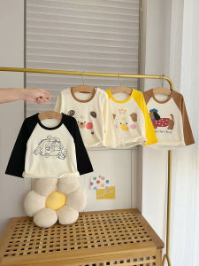 cat and  fish | Cotton Long Sleeve Top for Boys and Girls Aged 0-5