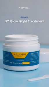 Alamin NC Glow Night Treatment 10% GA: Krim Malam Pencerah Wajah Eksfoliasi Lembut untuk Semua Jenis Kulit