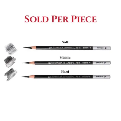 Professional Drawing Pencil Marco Charcoal Pencil - Soft Medium Hard Brown White Charcoal Sketch Drawing