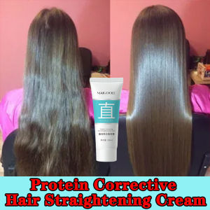 Protein correction hair straightener cream permanent Hair Rebonding Cream Hair treatment cream keratin straight hair krim lurus rambut Hair cream hair repair Hair split Perm damage Straight hair dryness 直发膏 永久