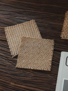 INS Retro Linen Mat Home Woven Heat Insulation Coaster Aromatherapy Jewelry Decoration Mat Photographing Props