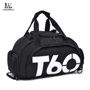 LouisWill Mens Travel Bag Sports Backpack Fashion Luggage Shoulder Bag With Independent Shoe Pocket Upgrade Breathable Mesh Design Handbag Outdoor Sling Bag Gym Fashion Men Women Dry Wet Separation Portable Travel Yoga Swimming Bag