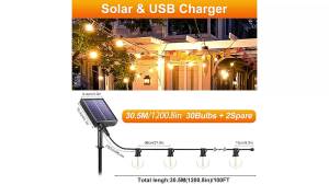 Outdoor LED Decorative Bubble Lights Tali lampu hiasan bola kristal Crystal ball solar light string