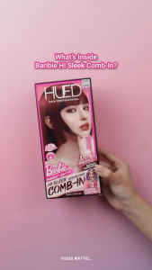 [HUED x Barbie Bundle] Hi Sleek Comb-In Hair Color + MaxxFixx Hair Styling Spray | 1-Step Hair Dye & Strong Hold Hairspray | Barbie Collection