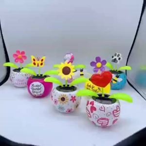Solar Automatic Swing Solar Flower Car Ornaments