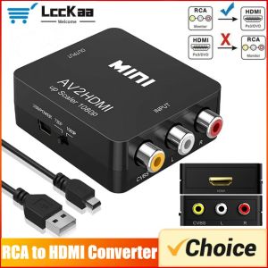 RCA To HDMI Converter with USB Cable 1080P AV To HDMI Adapter AV2HDMI AV/CVSB To HDMI-compatible AV To HDMI Switch HD-MI Adapter