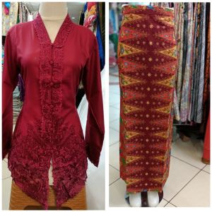 Atasan kebaya encim kebaya Bordir kebaya Betawi Kebaya bordir senada