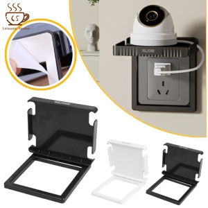 Self-adhesive Switch Socket Shelf Wall Punch-Free Mobile Phone Charging Storage Holder Router Monitor Rack