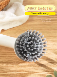 Ecoco Pot Brush Kitchen Pan Cleaning Scrub Brush with Liquid Dispenser Stiff Bristle Antibacterial