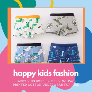 Cotton Boxer Shorts for Boys | 4 pcs in 1 Pack Briefs | Soft & Breathable