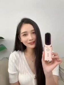 PORTABLE WIRELESS IONIC HAIR STRAIGHTENER COMB HAIR BRUSH SIKAT PELURUS l BERUS l 刷子