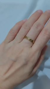 CINCIN WANITA ASLI TITANIUM WARNA GOLD / AKSESORIS WANITA ASLI TITANIUM / PERHIASAN FASHION ASLI TITANIUM ♥ GIRLIE ACC ♥