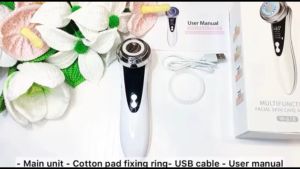 5 In 1 Multifunctional Facial Skin Care Massager Face Skin Care Tool Anti Aging Rejuvenating Set LED Light Therapy Wrinkle Removal Skin Tightening Face and Neck Massageranti Facial massager electric face roller massager anti aging face lifting shaper v