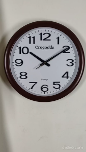 100% ORIGINAL CROCODILE Quiet Sweep Round Analogue Wall Clock CW8502 (CW8502DLKS CW8502JLKS2) [Jam Dinding]