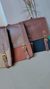 Japanese School Bag Large Capacity Vintage Style PU Leather Preppy Style College Laptop Backpack
