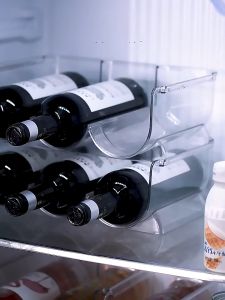 IFS(พร้อมส่ง)ที่วางขวดน้้ำพลาสติก วางซ้อนกันได้ กล่องเก็บของในตู้เย็นในครัว ที่จัดระเบียบไวน์และขวดน้ำ