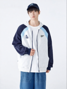 LANQISHUI | American College Vintage Style Youth Zipper Hoodie