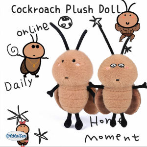 Oldlaiben Funny Cockroach Plush Doll Cute Little Strong Plush Toy Sleeping Pillow on Bed Birthday Gift