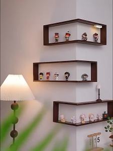 90 Degree Corner Wall Shelf Suspended Wall Decoration Rack Organizer Shelf Sturdy Storage Rack For Bedroom Living Room