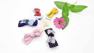 Kẹp tóc nữ Hàn Quốc cute phụ kiện nữ mỏ vịt cặp tóc mái cho bé gái kẹp mái vải nơ chấm bi dễ thương - thương hiệu VỢ CHỒNG TÔI