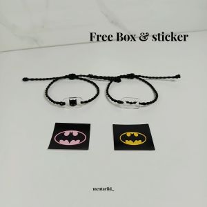 FREE BOX Gelang couple batman | gelang tali batman cowo dan cewe