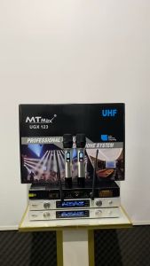 Micro Karaoke Đầu Thu Cao Cấp Chính Hãng MTMAX UGX123 Tích Hợp Sóng UHF Cho Âm Thanh Ổn Định Bắt Sóng Siêu Xa Lớp Phủ Nano Cao Cấp Phù Hợp Karaoke Gia Đình Hội Nghị Quán Bar