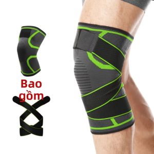 1PC Co Giãn Nylon Thể Thao Miếng Đệm Đầu Gối Hỗ Trợ Băng Có Thể Điều Chỉnh Nén Tay Áo Cho Bóng Rổ Người Lớn Bảo Vệ Cá Nhân Sử Dụng
