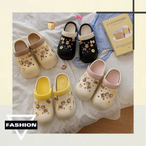 QJshop  ปังไม่ไหววว รองเท้าหัวโตแฟชั่นเกาหลี มีมาให้เลือกถึง 5 สี 3 ไซส์ สีทูโทนน่ารักสดใส ทรงสวยเก๋แบบใหม่ แบบสับ มาพร้อมอะไหล่ตกแต่งน่ารักๆ จัดเล๊ยยย