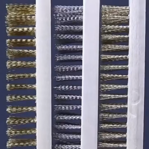 Sikat Kawat Kuningan Halus 6 Baris Gagang Kayu Wire Brush Pembersih Karat